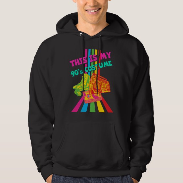 90s Vibe 1990 Style Fashion 90 Theme Outfit Nineti Hoodie (Front)