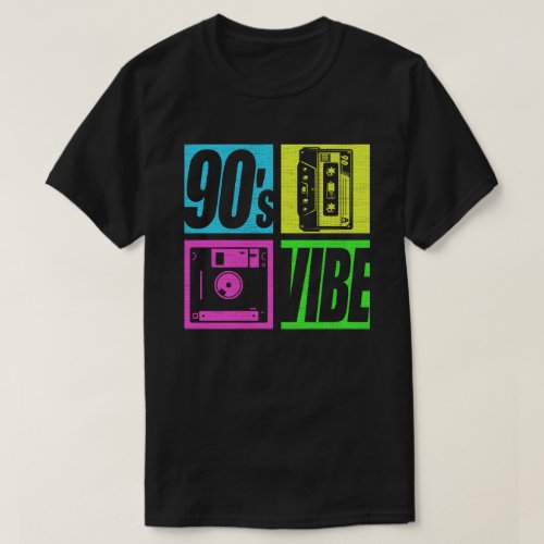 90s Vibe 1990s Fashion 90 Theme Party Nineties  T_Shirt
