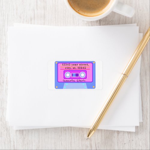 90s Y2k Cute Pastel Cassette Return Address Label