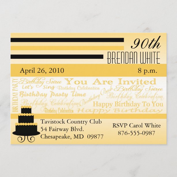 99th Birthday Invitations | Zazzle