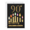 90th - 99th Birthday Party Invitation Gold Candles