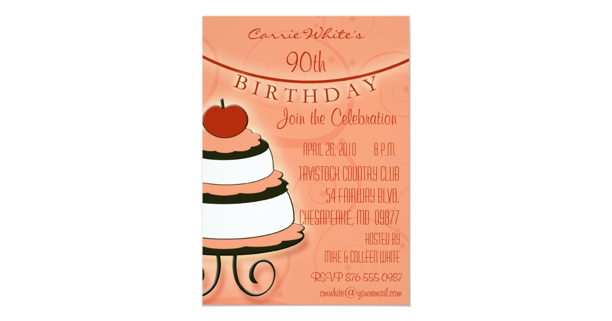90th - 99th Birthday Party Invitations | Zazzle.com