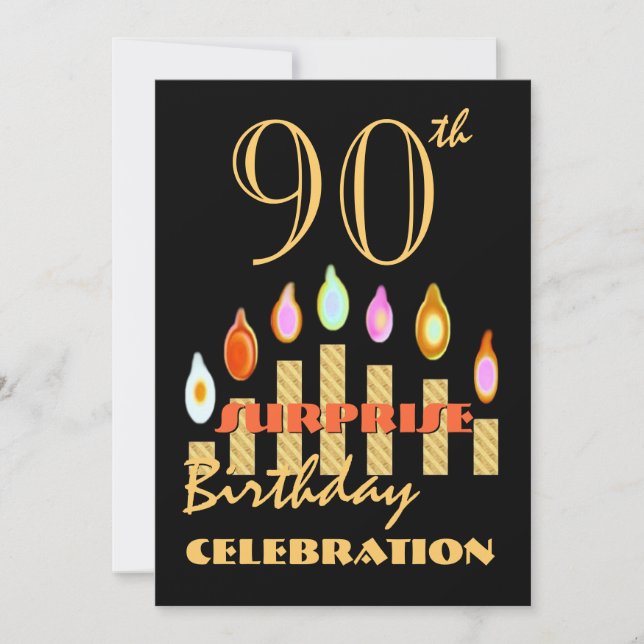 90th - 99th SURPRISE Birthday Party Invitation (Front)