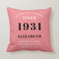 90th Birthday 1931 Personalized Add Your Name Pink