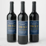 90th Birthday 1932 Blue Gold Retro Name Year Wine Label