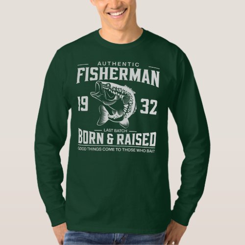 90th Birthday 1932 Fishing Tees Fishermen Born 