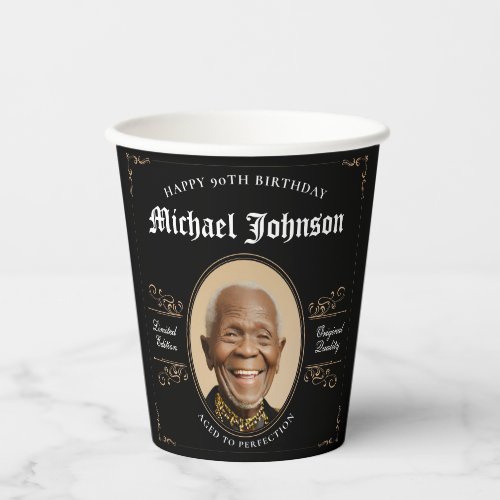 90th Birthday Aged to Perfection Classic Vintage  Paper Cups
