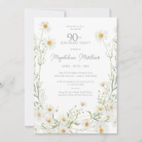 90th Birthday April Birth Month Flower Daisy