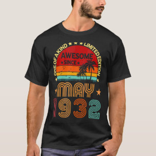 90th Birthday Awesome Since May 1932 Vintage T-Shirt