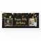 90th Birthday Black Gold Stars Photos Personalized
