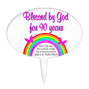 90TH BIRTHDAY BLESSING CAKE TOPPER