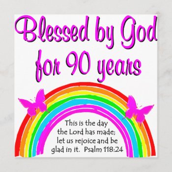 90th Birthday Blessing Card by JLPBirthday at Zazzle