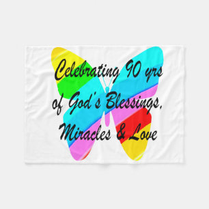 90TH BIRTHDAY BLESSING FLEECE BLANKET