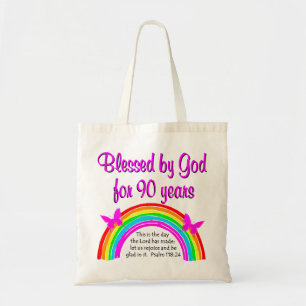 90TH BIRTHDAY BLESSING TOTE BAG