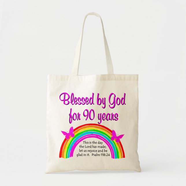 90TH BIRTHDAY BLESSING TOTE BAG (Front)