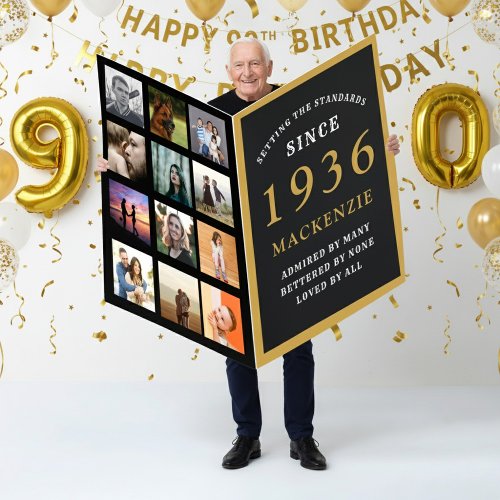 90th Birthday Born 1936 Photo Template Giant