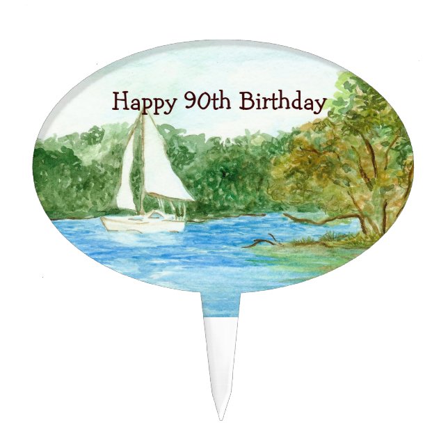 90th Birthday Cake Pick (Front)
