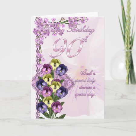 90th Birthday Card For A Special Lady