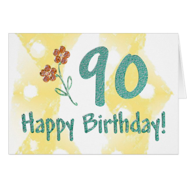 90th birthday cards (Front Horizontal)