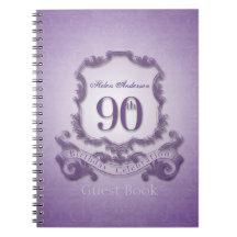 90th Birthday Celebration Custom Framed Guest Book