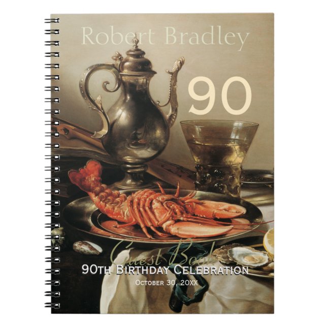 90th Birthday Celebration Customizable Guest Book (Front)