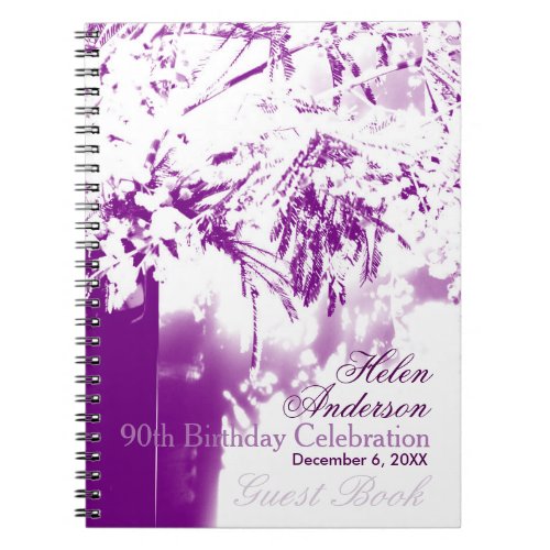 90th Birthday Celebration Flower Bouquet GuestBook Notebook