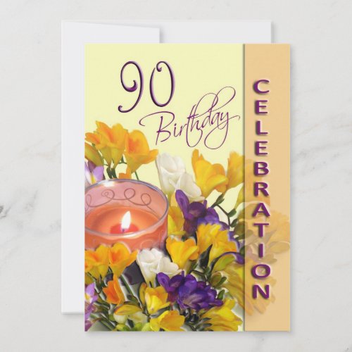 90th Birthday Celebration party invitation
