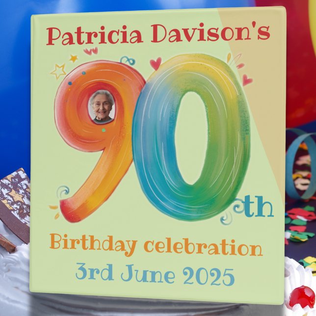 90th birthday celebration personal keepsake party  3 ring binder (Creator Uploaded)