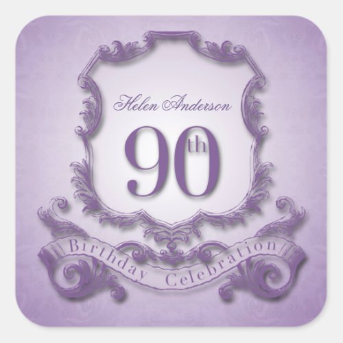 90th Birthday Celebration Personalized Stickers