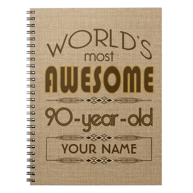 90th Birthday Celebration World Best Fabulous Notebook (Front)