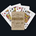 90th Birthday Celebration World Best Fabulous Poker Cards<br><div class="desc">Celebrate the milestone birthday of your favorite senior citizen with this fun gift reminding them of how fabulous they are. Customize with names,  initials or other text.</div>