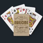 90th Birthday Celebration World Best Fabulous Poker Cards<br><div class="desc">Celebrate the milestone birthday of your favorite senior citizen with this fun gift reminding them of how fabulous they are. Customize with names,  initials or other text.</div>