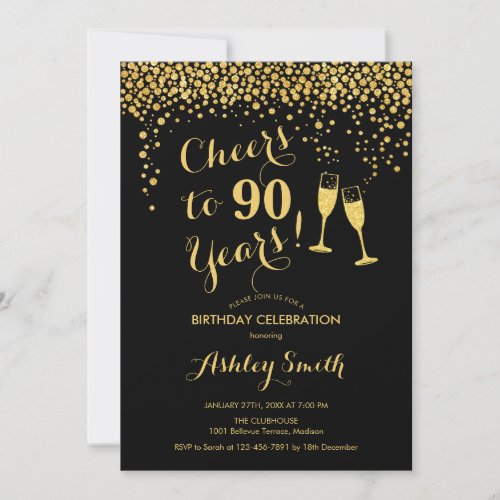Elegant 90th Birthday Invitation Elegant 90th birthday party invitations are a fabulous way to let your guests know that you're throwing a fancy celebration.