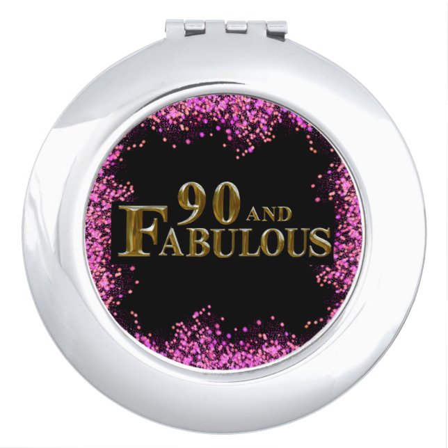 90th Birthday  Compact Mirror (Front)
