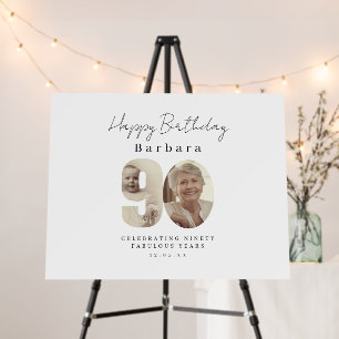 90th Birthday Custom Photo Welcome Sign