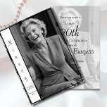 90th Birthday Elegant Photo Monogram Birthday Invitation<br><div class="desc">A 90th Birthday Elegant Personal Monogram Birthday Invitation in Black and White. A photo is able to be on the front and the reverse of the personal invitation. The information is easily changed to your own custom information with the word surprise able to be removed , the age changed and...</div>