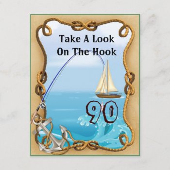 90th Birthday Fishing Invitations For Men by PersonalCustom at Zazzle