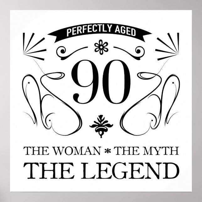 90th Birthday For Women Poster (Front)