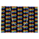 [ Thumbnail: 90th Birthday: Fun Rainbow Event Number 90 Pattern Gift Bag ]