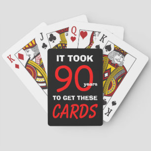 90th Birthday Funny Poker Playing Cards