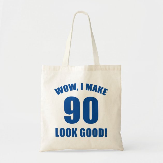 CafePress Funny 90th Birthday Tote Bag – Natural Canvas Reusable Shopping Bag, Personalized Gift Idea