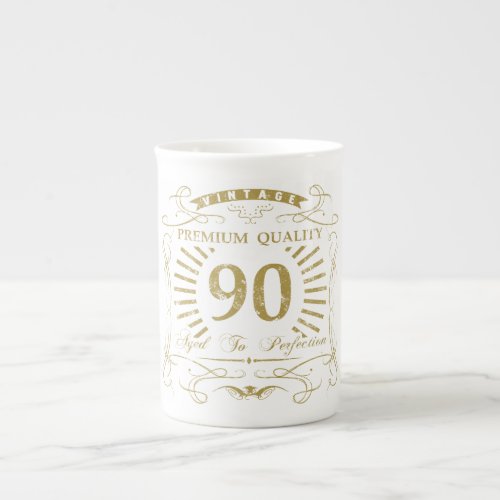 90th Birthday Gag Gift Bone China Mug