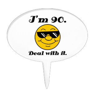 90th Birthday Gag Gift Cake Topper