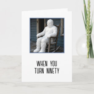 90th Birthday Getting Old Humor Card