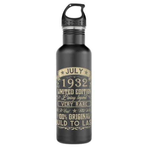 90th Birthday Gifts 90 Years Old Retro Vintage Stainless Steel Water Bottle