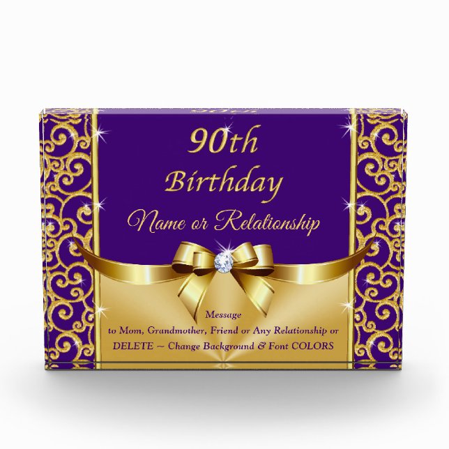 90th Birthday Gifts for Grandma, Mother or Anyone (Front)