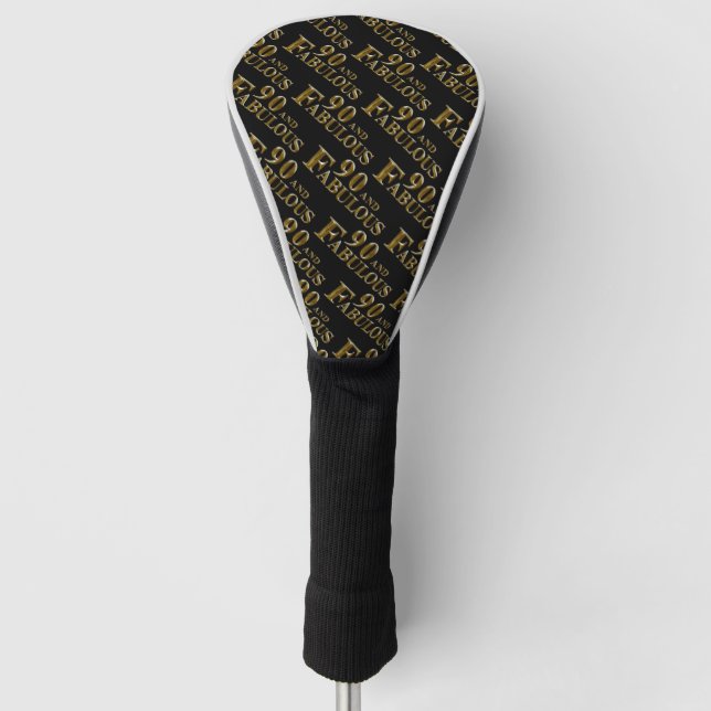 90th Birthday  Golf Head Cover (Front)