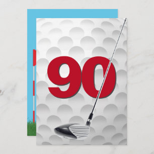 90th Birthday Golf Theme Party Invitation