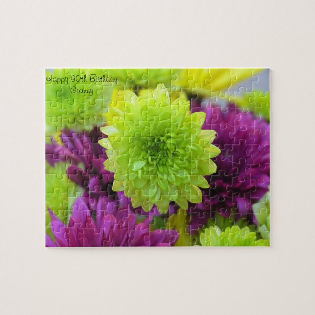 90th Birthday Grandmother Jigsaw Puzzle (Horizontal)