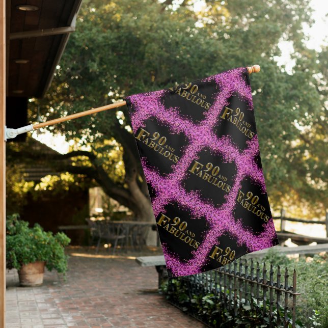 90th Birthday  House Flag (In SItu)